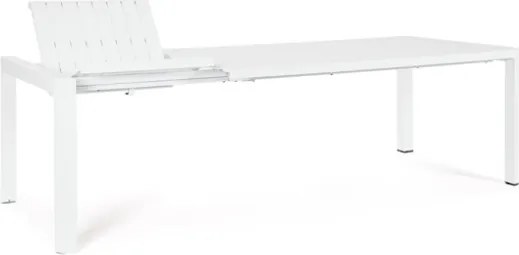Tavolo Da Esterno Allungabile In Alluminio 100x180-240 Cm Kiplin Bianco Bizzotto
