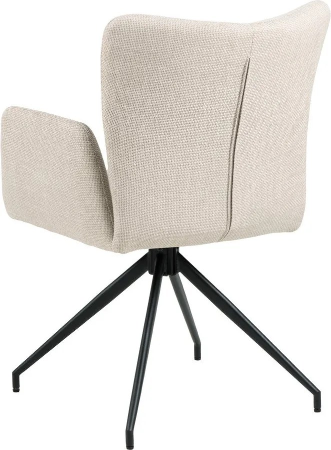 Set di sedie da pranzo beige in imbottito con braccioli 2 pz Laura – Actona