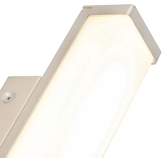 Lampada da parete per bagno in acciaio 32 cm con LED IP44 - Cascada