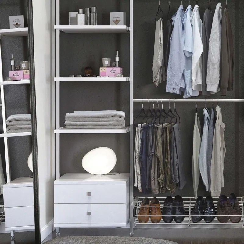 Kit cabina armadio Aura Kit 8 in truciolare 320 x 270 x 62 cm bianco