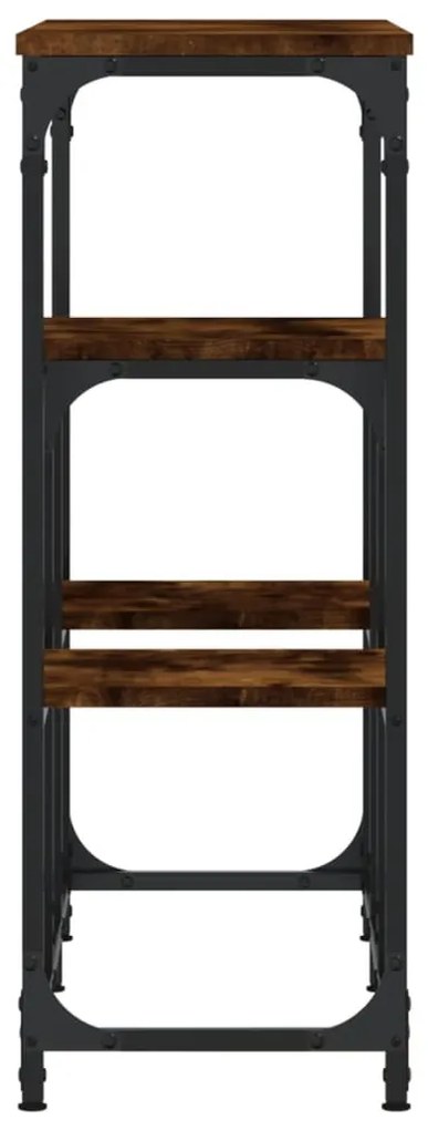 Tavolo consolle rovere fumo 89,5x28x76 cm legno multistrato