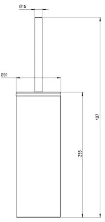 Deante ADR_0712 - Scopino da bagno rotondo indipendente, cromato lucido