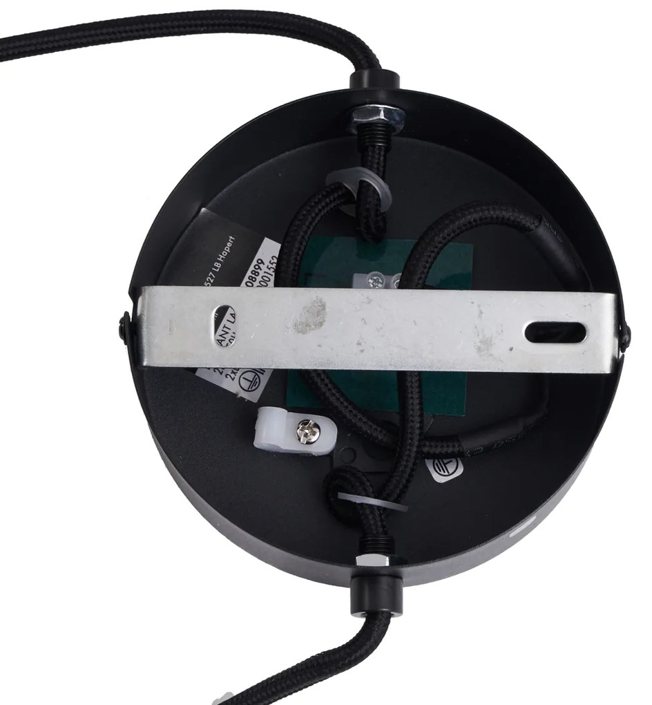 Lampada a sospensione Japandi nera con bambù 2 luci - Kea