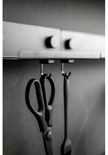 WENKO 71149800 - Ganci JET 2,2x3,9 cm nero/argento