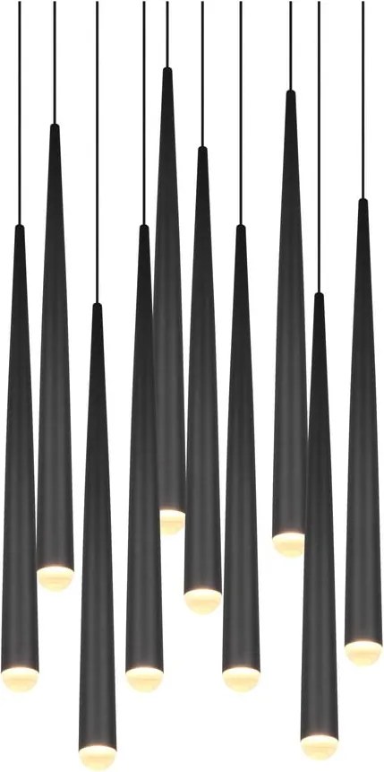 Lampadario LED nero ø 30 cm Cala – Trio Select