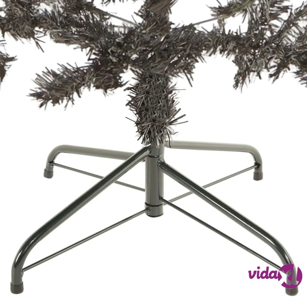 vidaXL Albero di Natale Sottile Nero 240 cm