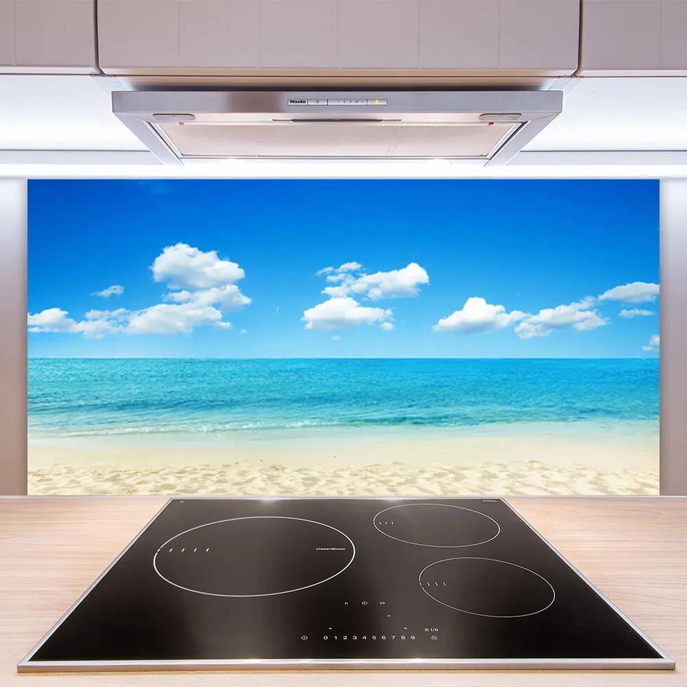 Pannello paraschizzi cucina Mare, cielo azzurro 100x50 cm