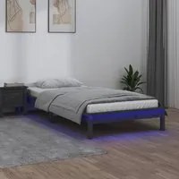 Giroletto con LED Grigio 100x200 cm in Legno Massello 820598