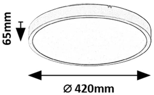 Rabalux 71440-Plafoniera LED dimmerabile da bagno ALENZO LED/36W/230V IP44 nero +RC