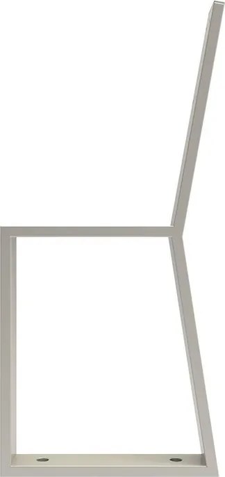 Gamba per mobili STEELMI 4 in 1 in acciaio cromo opaco L 39 x P 8 x H 85 cm