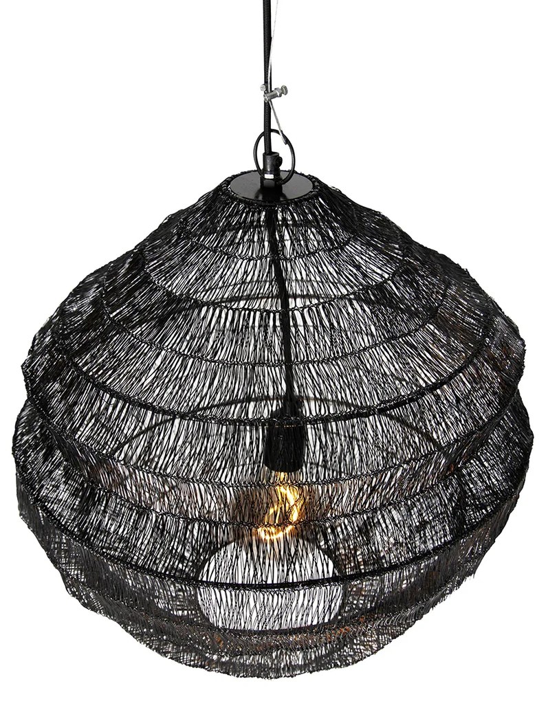 Lampada a sospensione orientale nera 45 cm x 40 cm - Vadi
