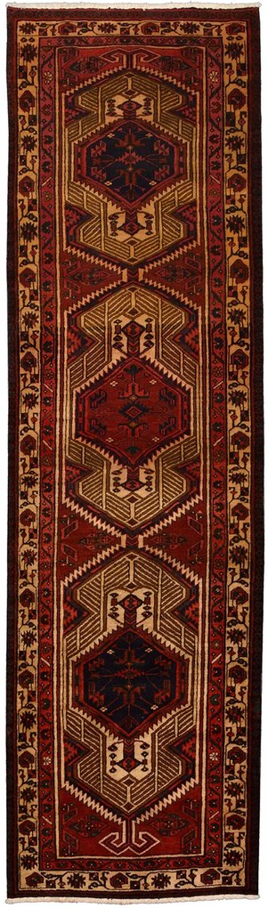 Sarab Tappeto persiano 340x100 Rosso (Iran) Annodato A Mano