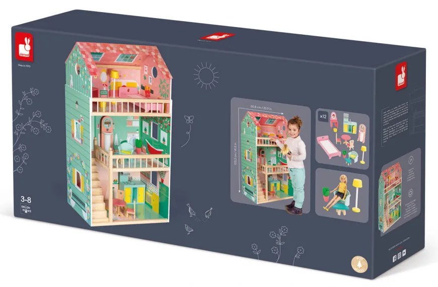 Casa delle bambole in legno - Happy Day