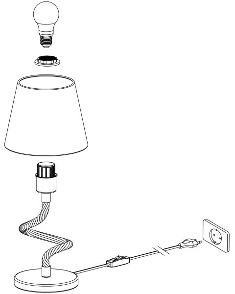 Eglo 43199 - Lampada da tavolo RAMPSIDE 1xE27/28W/230V