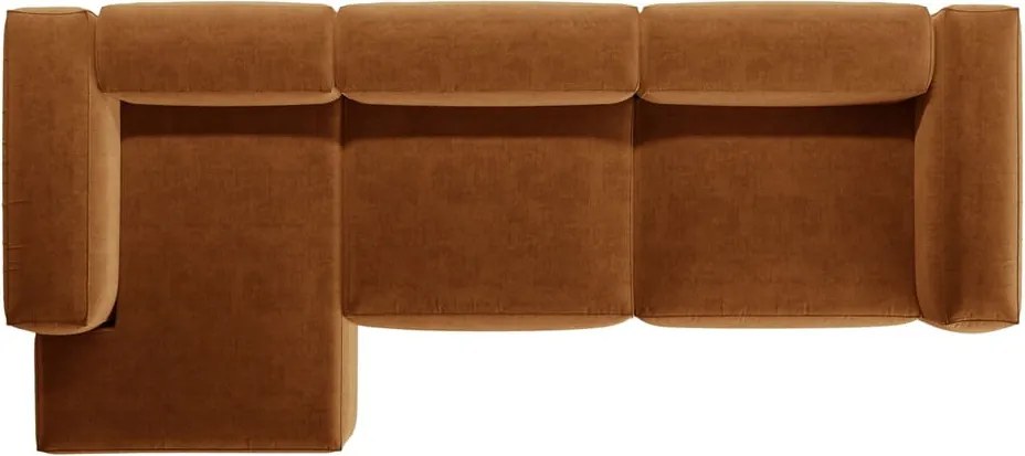 Divano angolare color mattone (con penisola a sinistra/con chaise lounge) Bergamo – Cosmopolitan Design