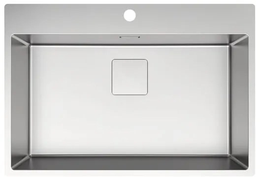 Lavello sopratop 1 vasca DELINIA Michigan Loft L inox L 75 x L 51.5 cm argento