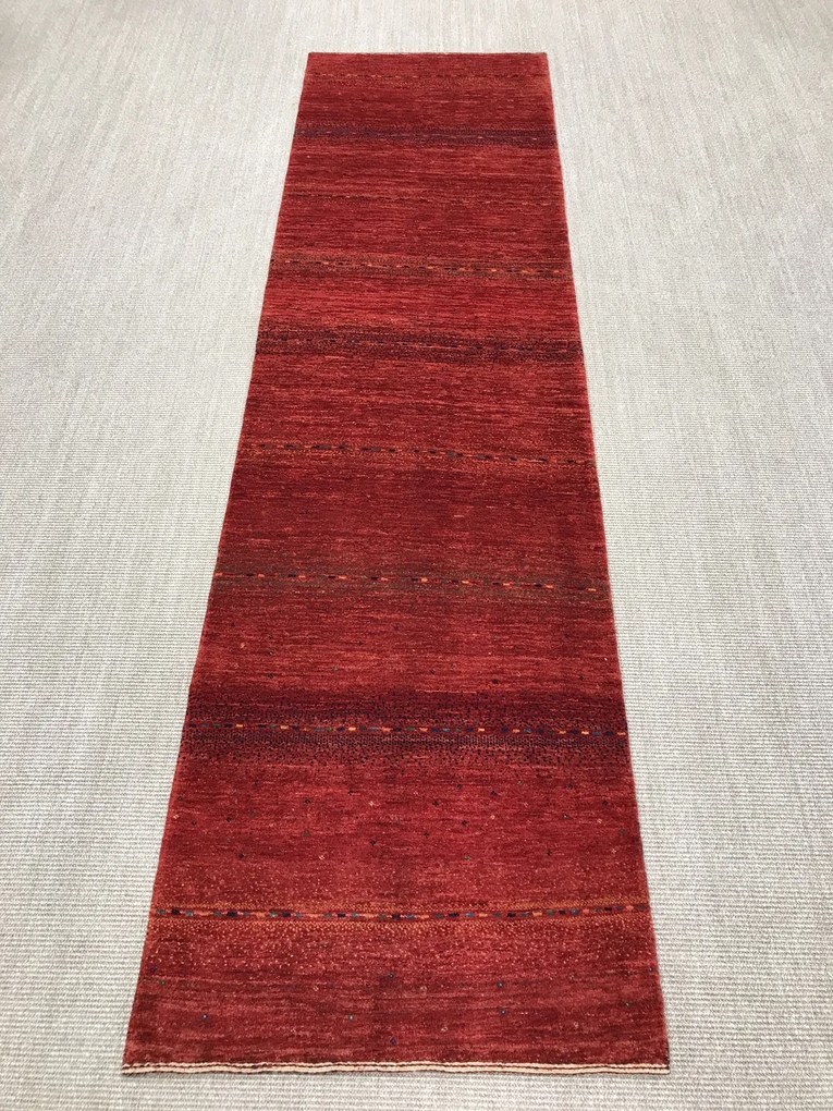 Loribaft Tappeto 80 x 290 Rosso (Iran) Annodato A Mano