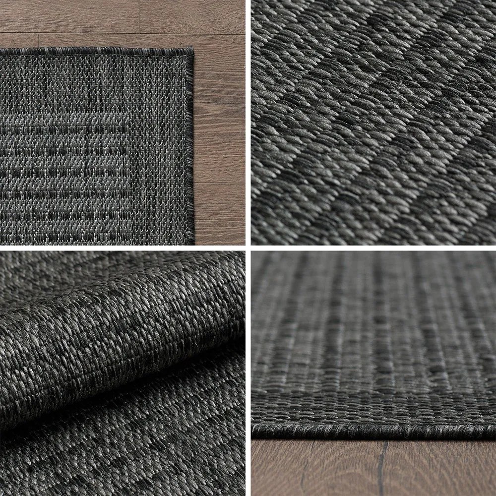 Tappeto rotondo per esterni grigio scuro ø 120 cm Giza - Ayyildiz Carpets