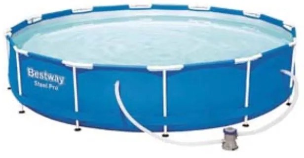PISCINA STEEL PRO TONDA CON TELAIO PORTANTE CM.366X76H. kg.22,7 lt.6.473 filtro cartuccia (art.56681) BESTWAY