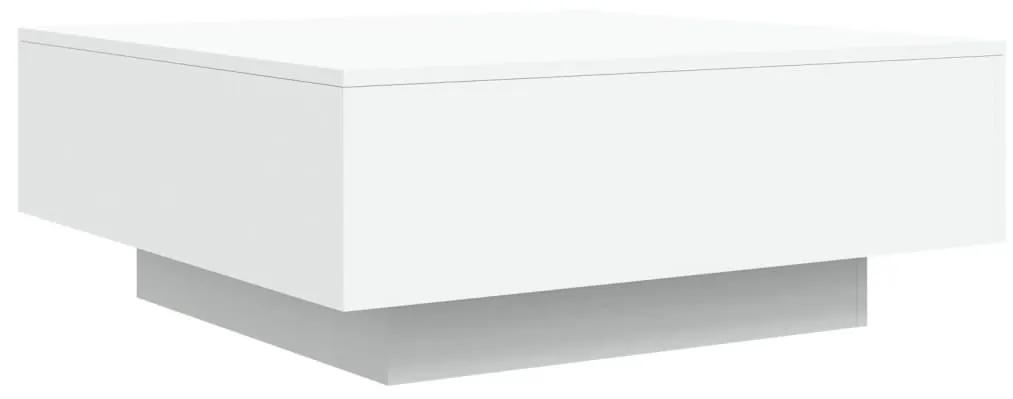 Tavolino da Salotto Bianco 80x80x31 cm in Legno Multistrato