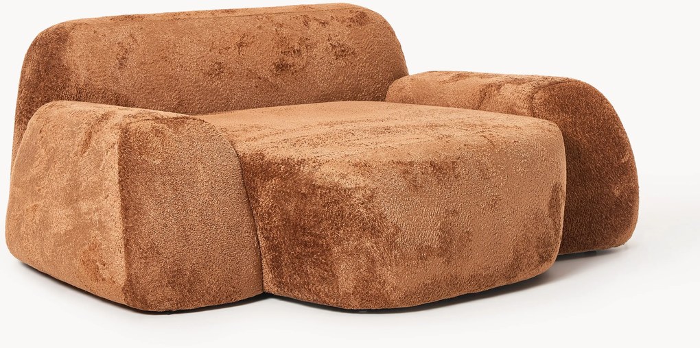 Poltrona lounge XL in teddy bouclé Wolke