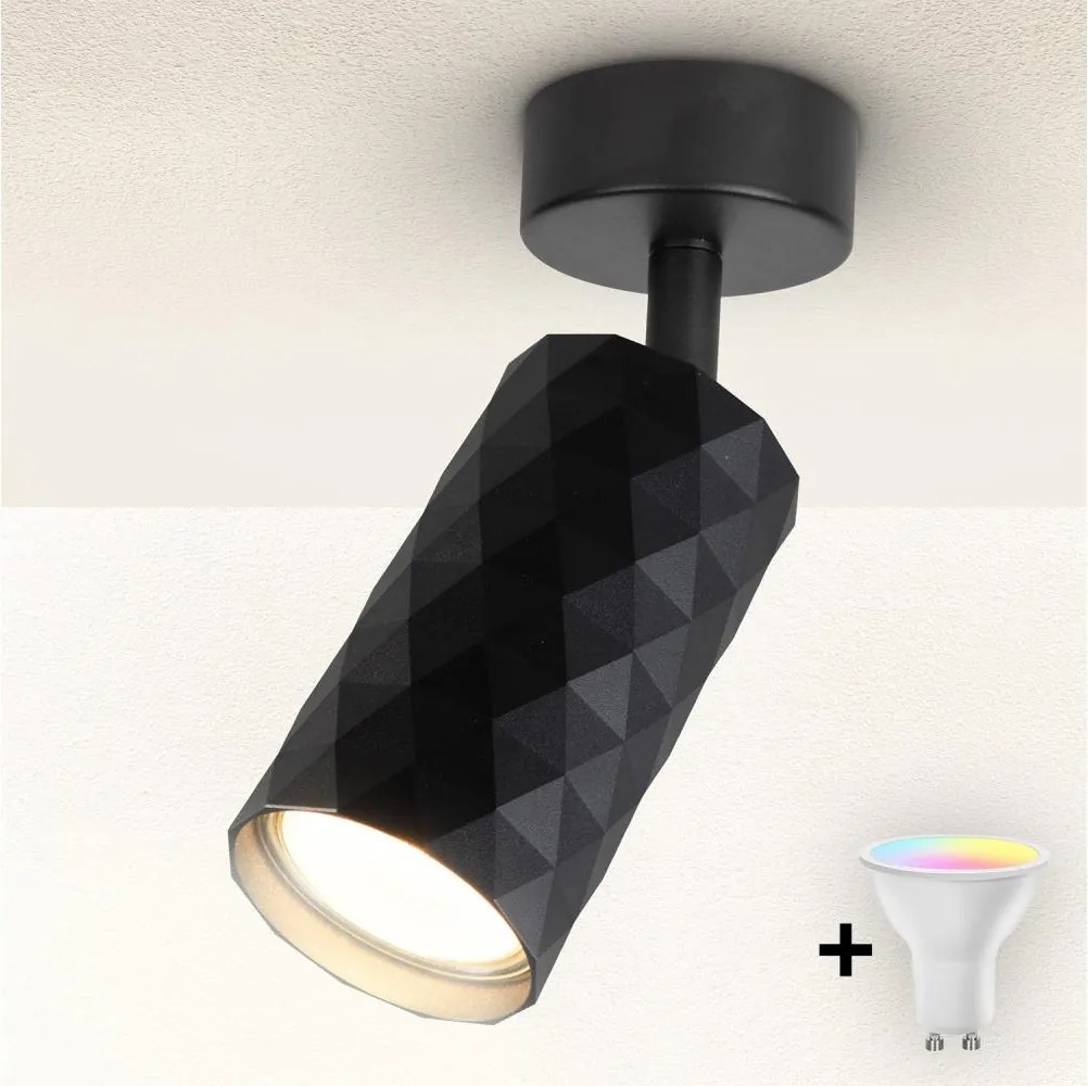 Brilagi - Faretto LED RGBW dimmerabile SELE DIAMANT 1xGU10/6W/230V Wi-Fi nero