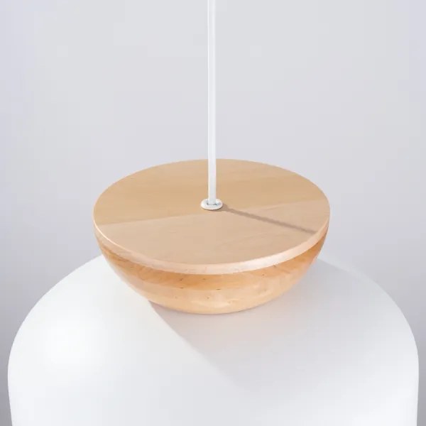 Sollux SL.1350 - Lampadario a sospensione con filo MARION 1xE27/15W/230V diametro 29,5 cm bianco