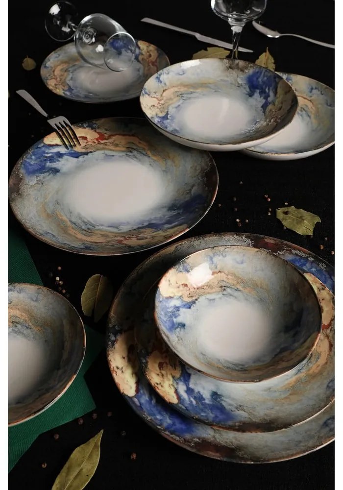 Set da pranzo in porcellana 24 pezzi Abstract - Güral Porselen