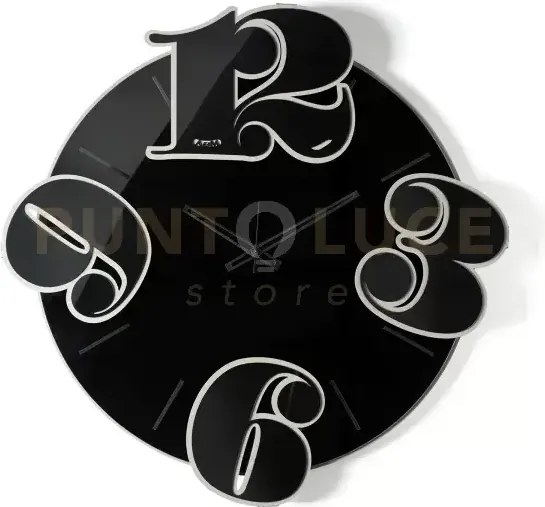 Orologio da parete benguiat fango e crystal luxe nero 70 x 68 cm di...