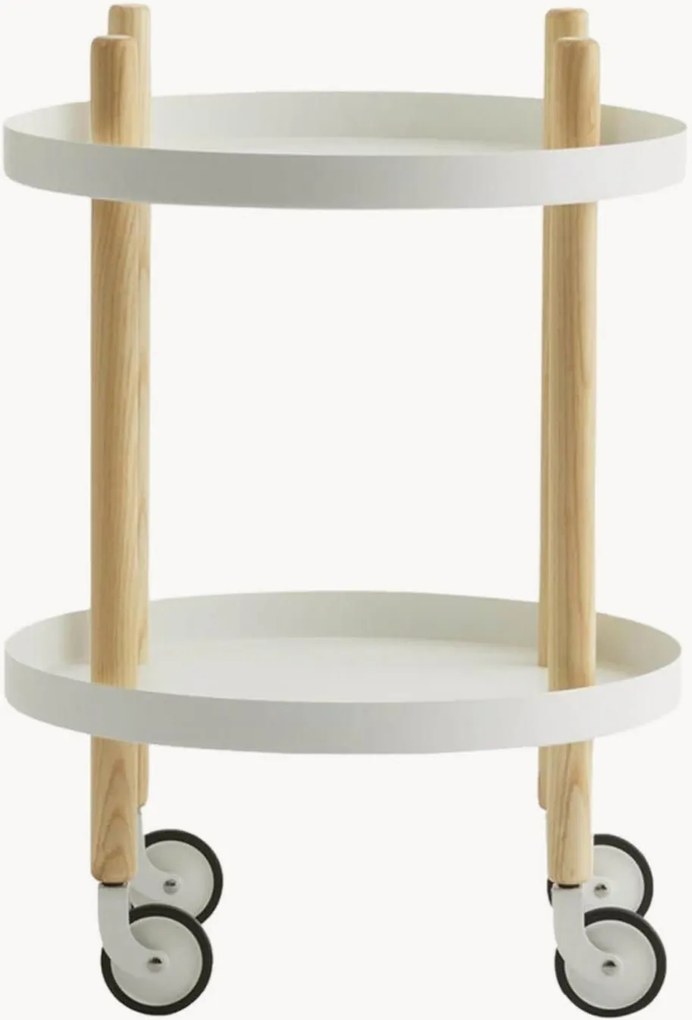 Tavolino rotondo con ruote Block