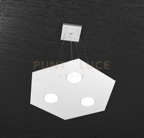 Exagon sospensione 3+1 luci biemissione biemissione grigio 1142-sp+...