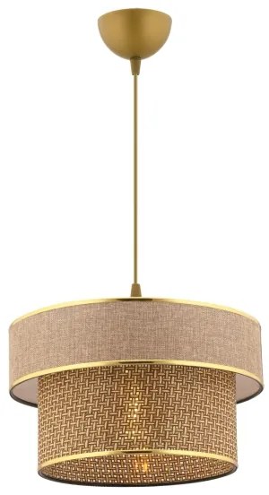 Lampadario a cavo ERO 1xE27/60W/230V marrone/oro