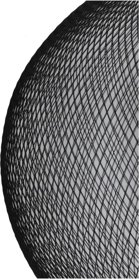 Lampadario nero opaco con paralume in metallo ø 50 cm Reilley - Light & Living