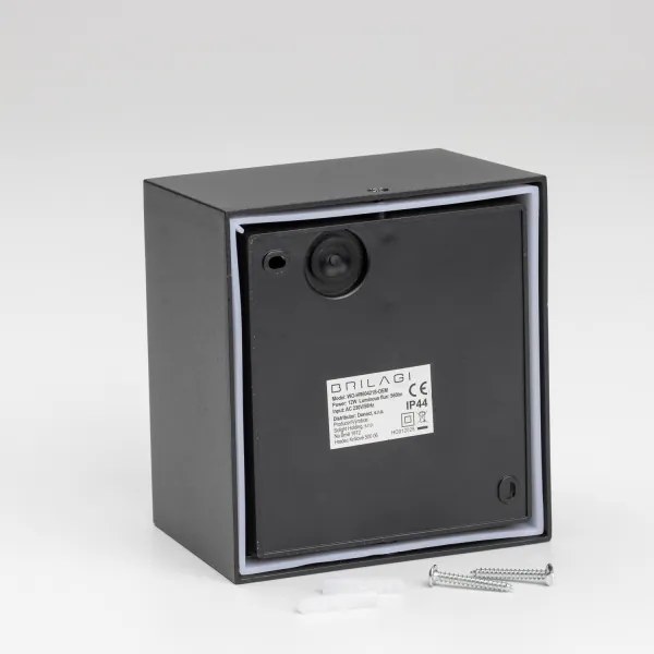 Brilagi-LED Lampada da parete esterna con sensore TERNI LED/12W/230V nera IP44