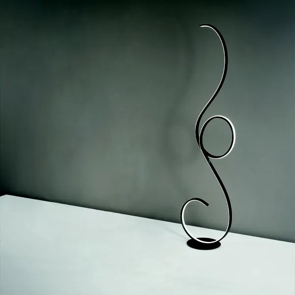 Piantana FLOK a LED in metallo verniciato Nero H157 cm