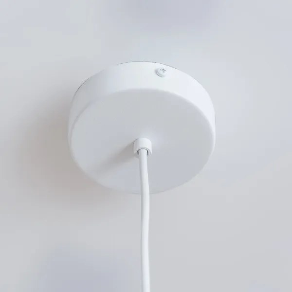 Lampada a sospensione con cavo ETNA II 1xE27/15W/230V Ø 18,5 cm bianca
