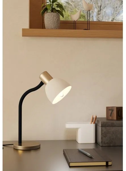 Eglo 901061 - Lampada da tavolo MACERE 1xE14/25W/230V nero/cromo opaco