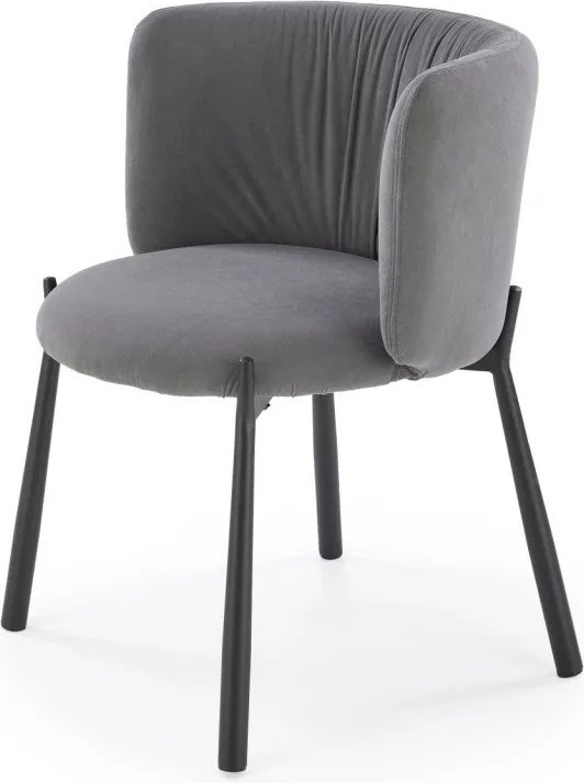 Sedia K531 grigio velluto
