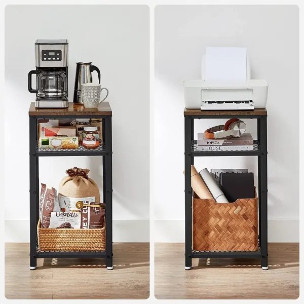 Tavolino d'appoggio ELDUR marrone/nero