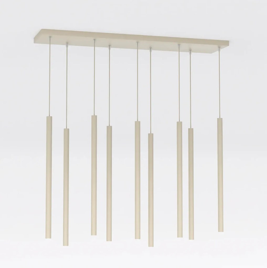 Lampadario a Sospensione in Acciaio SELTER 9 Mokka 9xG9