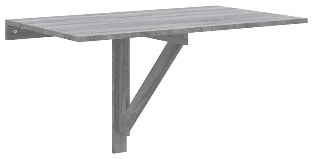 Tavolino muro pieghevole grigio sonoma 100x60x56 cm multistrato