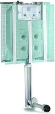 Cassetta di scarico ad incasso pulsante alto 9 lt Pucci SARA 1315000001 + placca