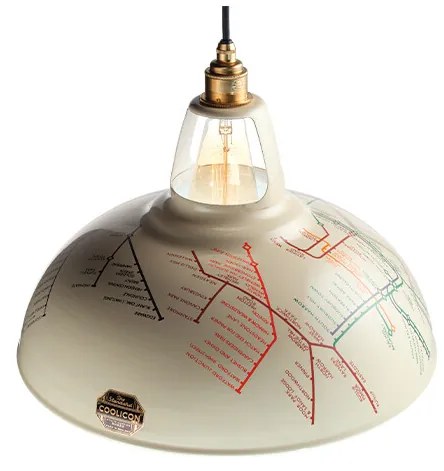 Coolicon - Large 1933 Design Lampada a Sospensione Underground Map Creme Coolicon