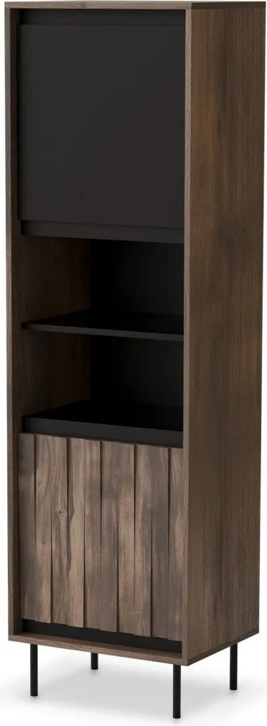 Vetrina Swing W-1 in noce/nero