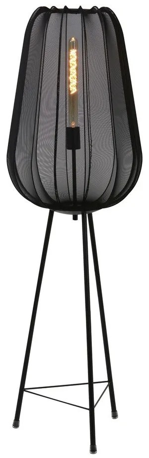 Lampada da terra nera (altezza 132 cm) Plumeria - Light &amp; Living