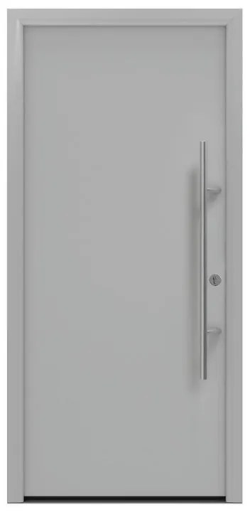 Portoncino d'ingresso HORMANN Iso Pro Secur 010 L 90 x H 210 cm in acciaio grigio, apertura tirare a sinistra