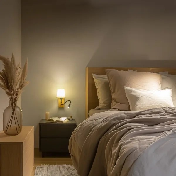 Brilagi - Applique a LED NUBILA WOOD 1xE27/25W/230V + LED/3W quercia/bianco