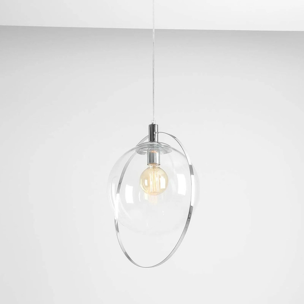 Lampada a sospensione Aura ALDEX, dimmerabile, Cromo / Argento, Soggiorno / Sala da pranzo, Metallo, Lampada a sospensione