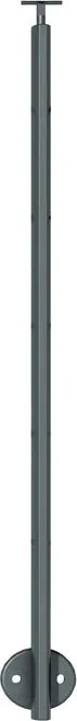 Palo semicircolare in alluminio BURGER Prestio attacco laterle nero H 113 x ⌀ 6.7 cm