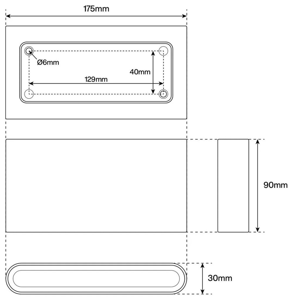 Applique LED 12W Bidirezione IP65 CCT Bianco Variabile - Nera Colore Bianco Variabile CCT